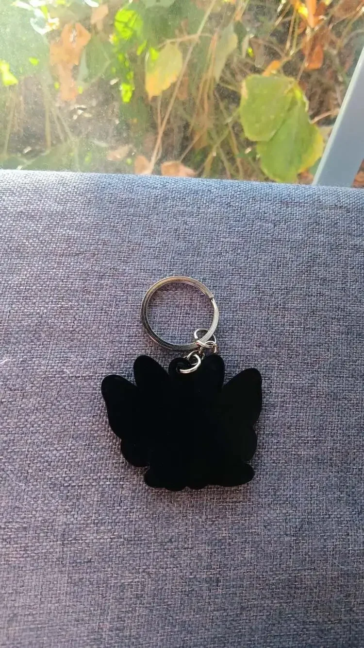 Adorable Butterfly Welsh Corgi Keychain!